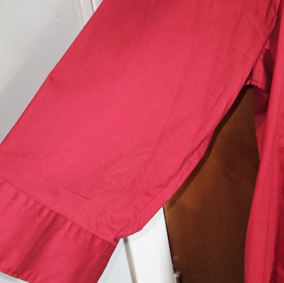 Basic Editions Red Button up Blouse - Picture 2 of 6